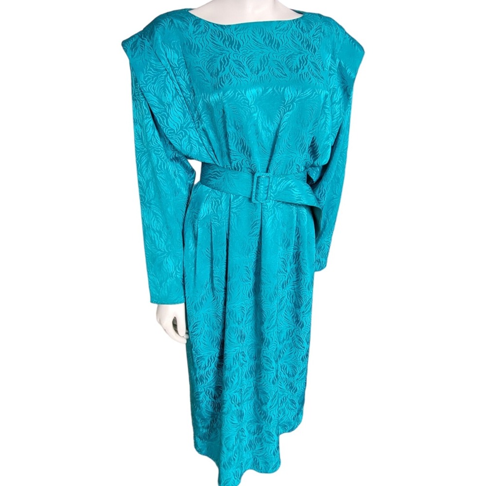 Vintage Green Avant Garde Secretary 80s Dress Billy Jack